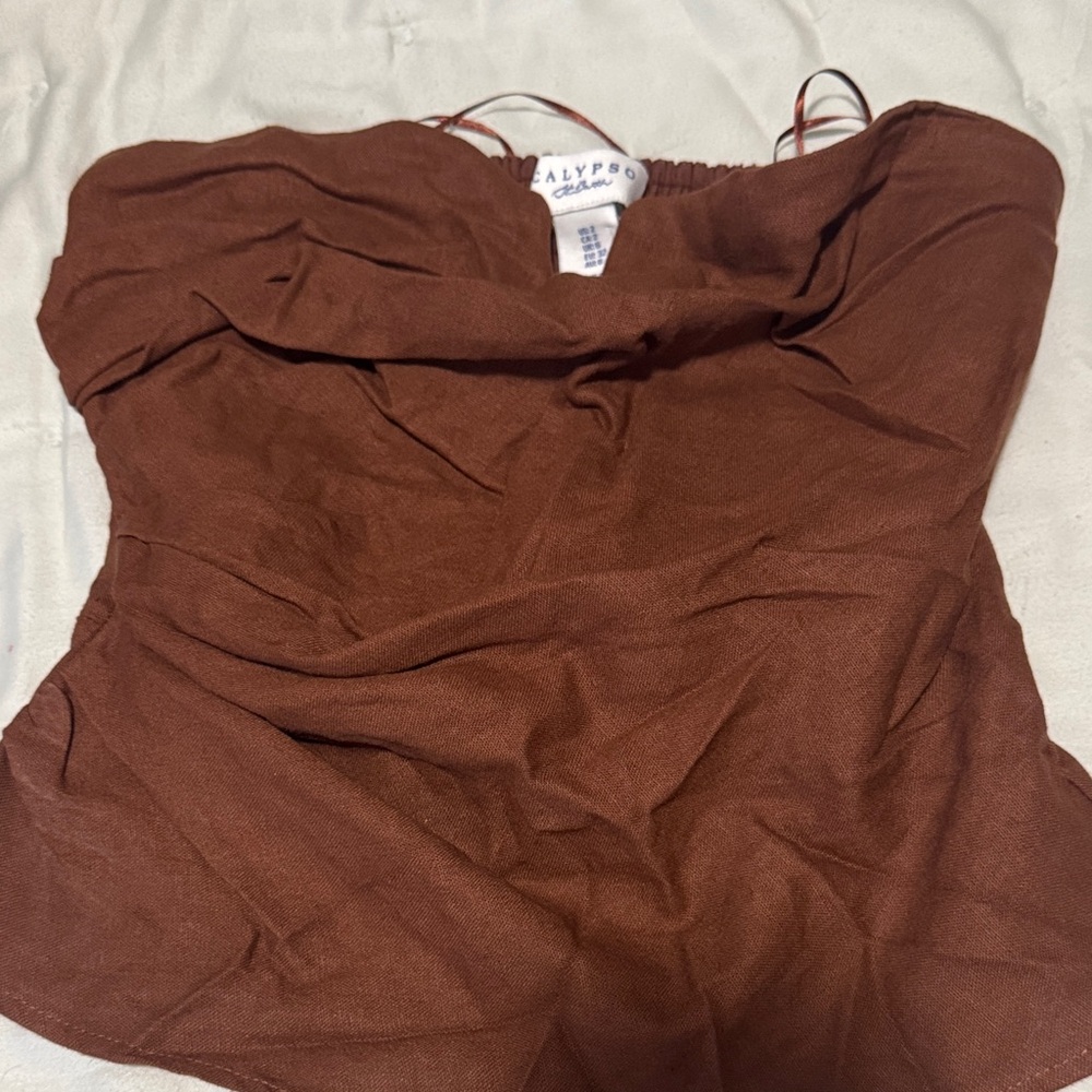 Calypso St. Barth Rich Brown Camisole Top